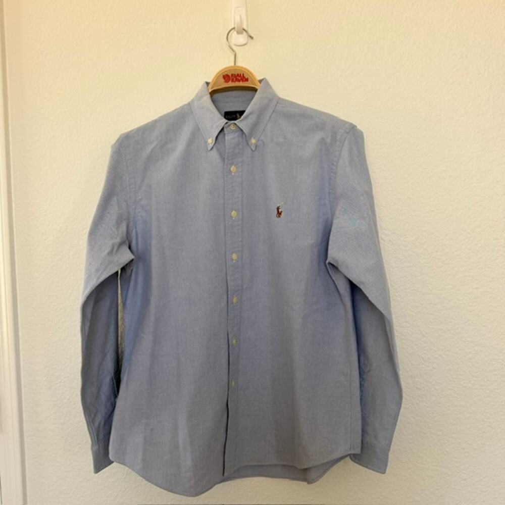 Ralph Lauren Shirt Long Sleeve 100% Cotton Button Down Oxford Cloth Men's‎ Large